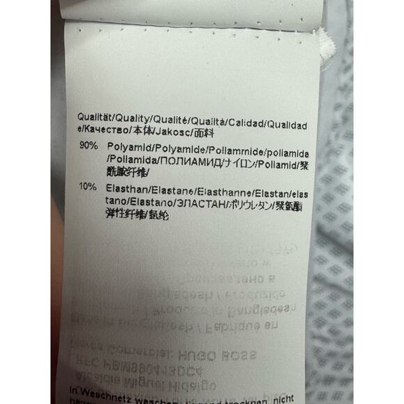 Hugo Boss Men's White Geo Print Slim Fit Performance Button Up Shirt - M - Picture 5 of 6